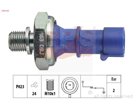 Indicateur de pression d'huile Made in Italy - OE Equivalent 1.800.163 EPS Facet