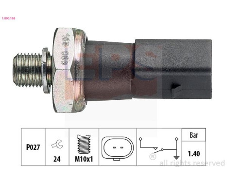 Indicateur de pression d'huile Made in Italy - OE Equivalent 1.800.168 EPS Facet