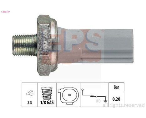 Indicateur de pression d'huile Made in Italy - OE Equivalent 1.800.187 EPS Facet