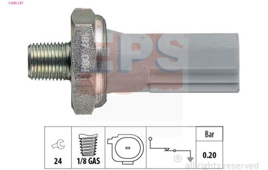 Indicateur de pression d'huile Made in Italy - OE Equivalent 1.800.187 EPS Facet