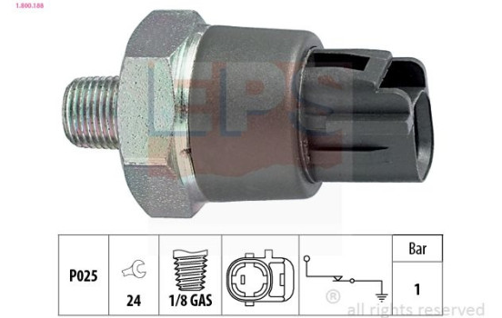 Indicateur de pression d'huile Made in Italy - OE Equivalent 1.800.188 EPS Facet