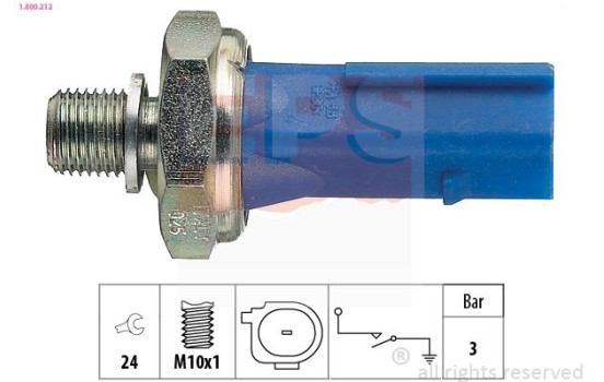 Indicateur de pression d'huile Made in Italy - OE Equivalent 1.800.212 EPS Facet