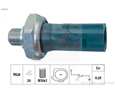 Indicateur de pression d'huile Made in Italy - OE Equivalent 1.800.219 EPS Facet