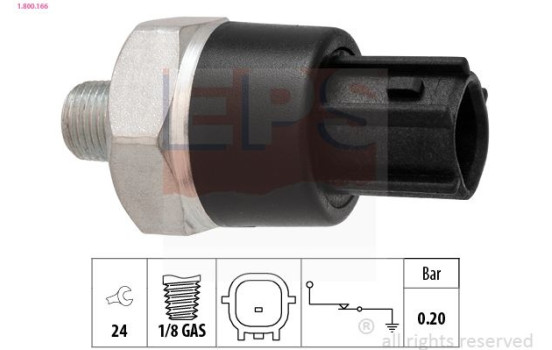 Indicateur de pression d'huile Made in Italy - OE Equivalent 1800166 EPS Facet