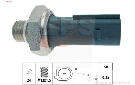 Indicateur de pression d'huile Made in Italy - OE Equivalent 1800177 EPS Facet