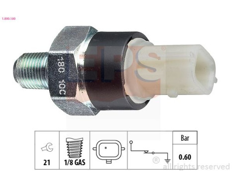Indicateur de pression d'huile Made in Italy - OE Equivalent 1800180 EPS Facet