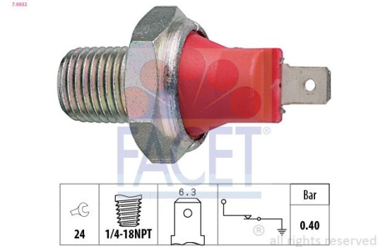 Indicateur de pression d'huile Made in Italy - OE Equivalent