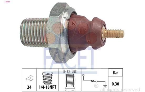 Indicateur de pression d'huile Made in Italy - OE Equivalent