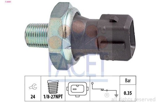 Indicateur de pression d'huile Made in Italy - OE Equivalent