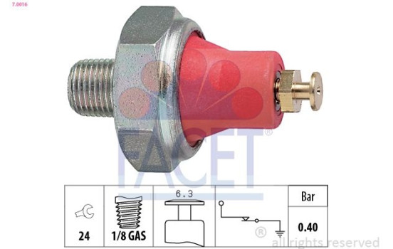 Indicateur de pression d'huile Made in Italy - OE Equivalent