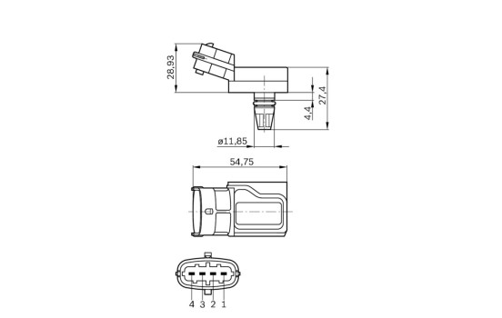 Capteur, pression de suralimentation DS-LDF6-T Bosch, Image 6