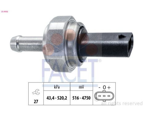Capteur, pression des gaz échappement Made in Italy - OE Equivalent