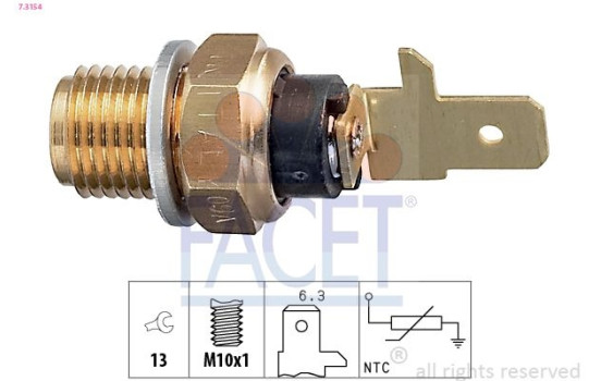 Capteur, température d'huile Made in Italy - OE Equivalent 7.3154 Facet