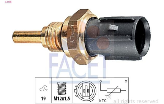 Capteur, température d'huile Made in Italy - OE Equivalent 7.3198 Facet