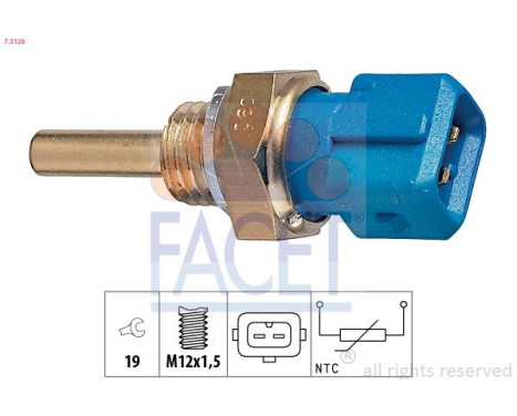 Capteur, température de carburant Made in Italy - OE Equivalent 7.3128 Facet