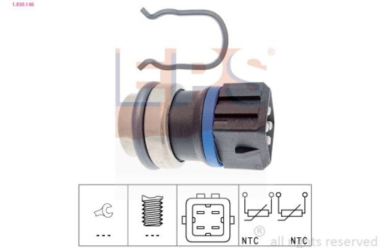 Sonde de température, liquide de refroidissement Made in Italy - OE Equivalent 1.830.146 EPS Facet