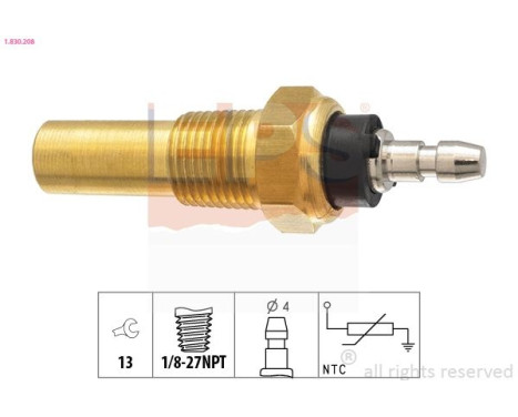 Sonde de température, liquide de refroidissement Made in Italy - OE Equivalent 1.830.208 EPS Facet