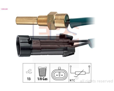 Sonde de température, liquide de refroidissement Made in Italy - OE Equivalent 1.830.280 EPS Facet