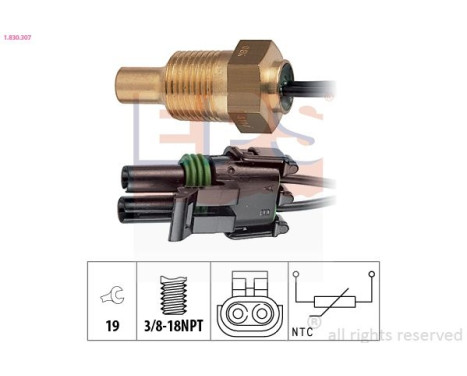 Sonde de température, liquide de refroidissement Made in Italy - OE Equivalent 1.830.307 EPS Facet