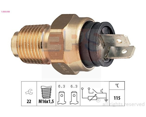 Sonde de température, liquide de refroidissement Made in Italy - OE Equivalent 1.830.500 EPS Facet
