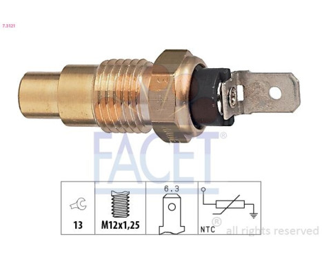 Sonde de température, liquide de refroidissement Made in Italy - OE Equivalent 7.3121 Facet