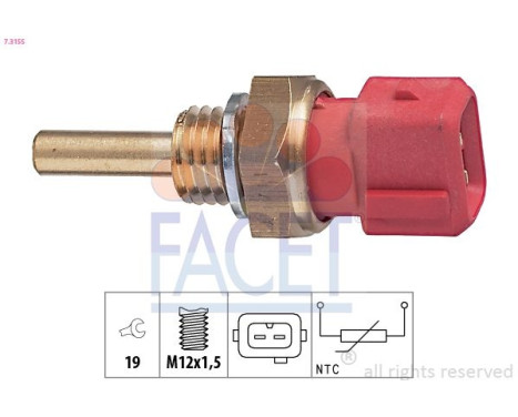 Sonde de température, liquide de refroidissement Made in Italy - OE Equivalent 7.3155 Facet