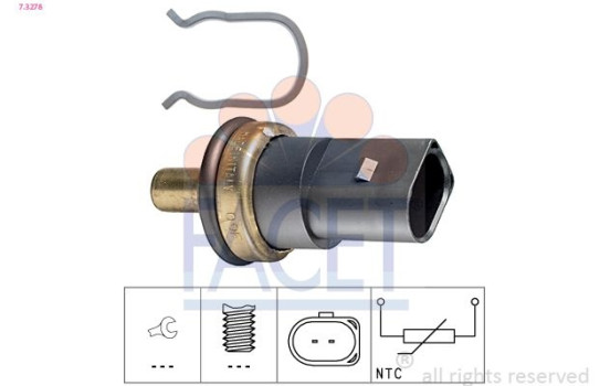 Sonde de température, liquide de refroidissement Made in Italy - OE Equivalent 7.3278 Facet