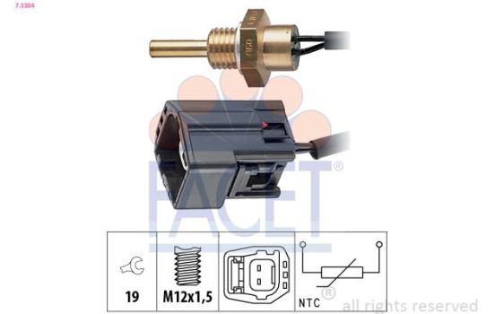 Sonde de température, liquide de refroidissement Made in Italy - OE Equivalent 7.3304 Facet