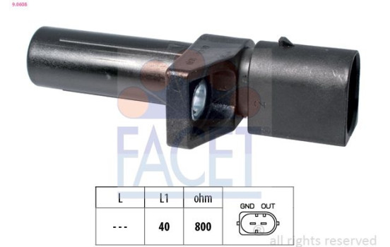Capteur d'angle, vilebrequin Made in Italy - OE Equivalent 9.0608 Facet