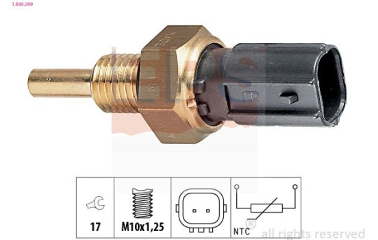 Sonde de température, liquide de refroidissement Made in Italy - OE Equivalent 1.830.299 EPS Facet