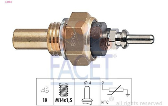 Sonde de température, liquide de refroidissement Made in Italy - OE Equivalent 7.3088 Facet