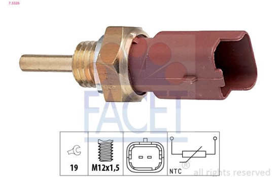 Sonde de température, liquide de refroidissement Made in Italy - OE Equivalent 7.3326 Facet