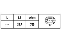 Capteur d'angle, vilebrequin 6PU 009 146-591 Hella