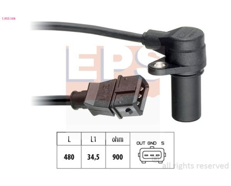 Capteur d'angle, vilebrequin Made in Italy - OE Equivalent 1.953.168 EPS Facet