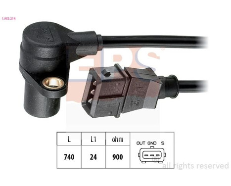 Capteur d'angle, vilebrequin Made in Italy - OE Equivalent 1.953.214 EPS Facet