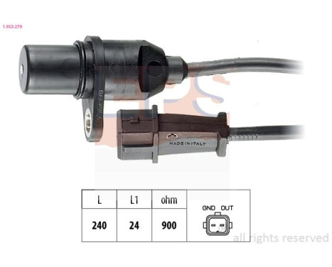 Capteur d'angle, vilebrequin Made in Italy - OE Equivalent 1.953.279 EPS Facet