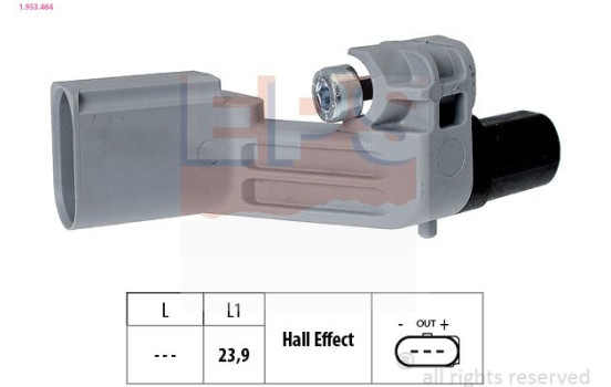 Capteur d'angle, vilebrequin Made in Italy - OE Equivalent 1.953.464 EPS Facet