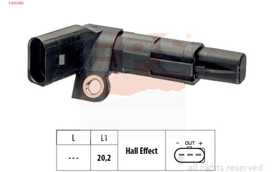 Capteur d'angle, vilebrequin Made in Italy - OE Equivalent 1.953.683 EPS Facet