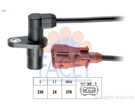 Capteur d'angle, vilebrequin Made in Italy - OE Equivalent 9.0021 Facet