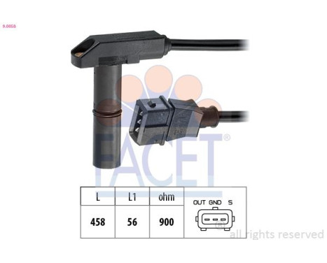 Capteur d'angle, vilebrequin Made in Italy - OE Equivalent 9.0058 Facet