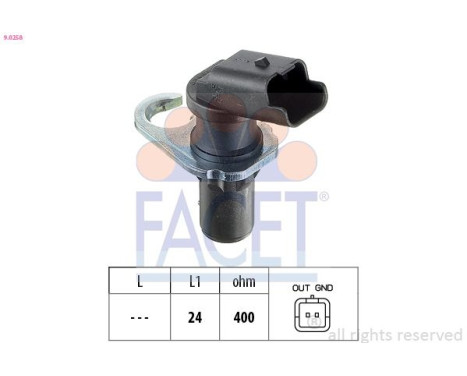 Capteur d'angle, vilebrequin Made in Italy - OE Equivalent 9.0258 Facet