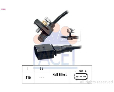 Capteur d'angle, vilebrequin Made in Italy - OE Equivalent 9.0446 Facet