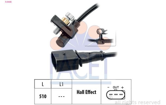 Capteur d'angle, vilebrequin Made in Italy - OE Equivalent 9.0446 Facet