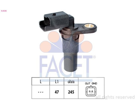 Capteur d'angle, vilebrequin Made in Italy - OE Equivalent 9.0536 Facet