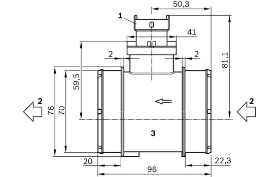 Débitmètre de masse d'air HFM7-4.7RP Bosch, Image 7