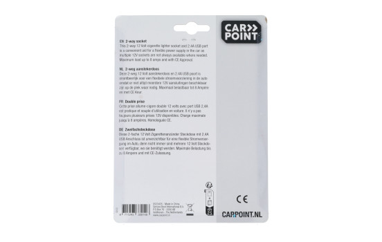 Prise 2 voies Carpoint 2x12V 1xUSB 2,4A, Image 4