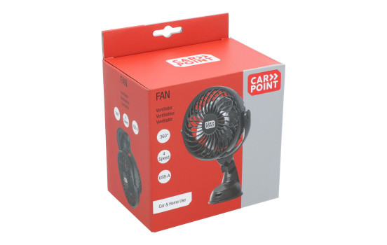 Ventilateur rechargeable USB Carpoint avec ventouse Ø12cm 5V, Image 11