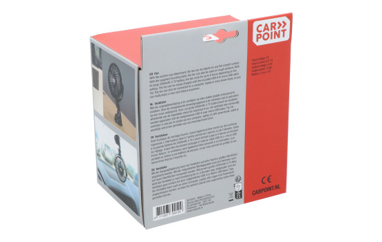 Ventilateur rechargeable USB Carpoint avec ventouse Ø12cm 5V, Image 16