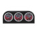 Simoni Racing DIN panneau métallique pour instruments 3x52 mm noir