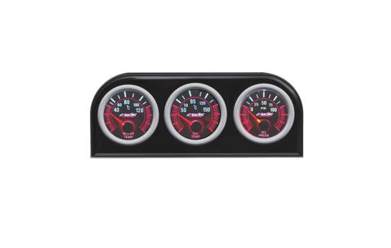 Simoni Racing DIN panneau métallique pour instruments 3x52 mm noir